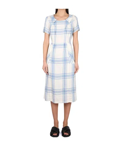 ASPESI ASPESI CHECKED MIDI DRESS