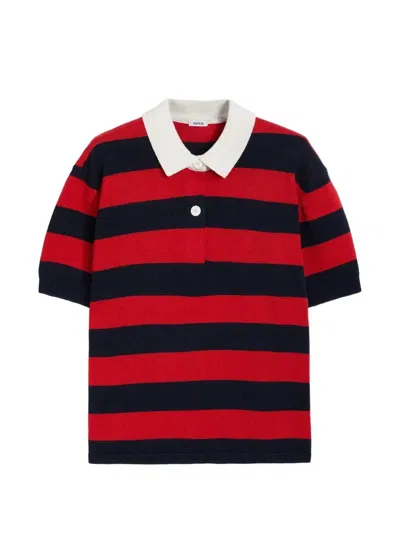 Aspesi Short-sleeved Cotton Polo Shirt In Multi
