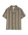 Aspesi Striped Short-sleeve Shirt In Gray