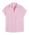 Aspesi Striped Short-sleeved Shirt In Pink