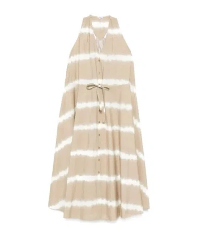 ASPESI STRIPED SLEEVELESS DRESS
