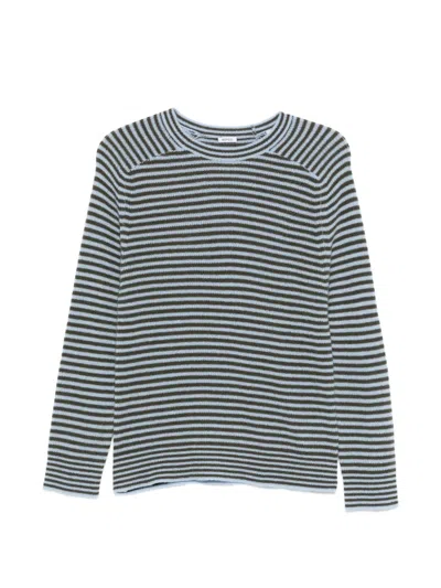 Aspesi Pure Cashmere Crewneck Sweater In Blue