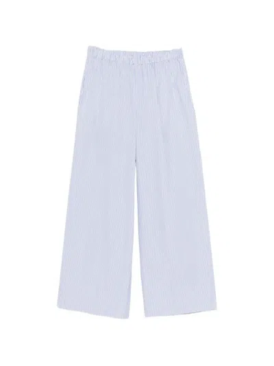 Aspesi Striped Trousers In Blue