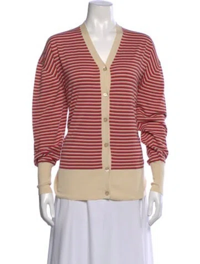 Pre-owned Aspesi Striped V-neck Sweater In Multi
