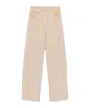 Aspesi Striped Wide-leg Trousers In Brown
