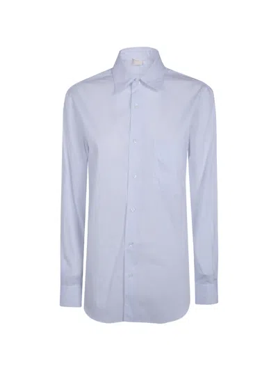 Aspesi Striped-pattern Cotton Shirt In White