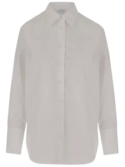 Aspesi Structured Cotton Poplin Shirt With Curved Hem
