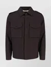 Aspesi Structured Jacket With Epaulettes And Flap Pockets In Brown