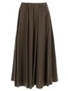 Aspesi Elasticated Midi Skirt In Green