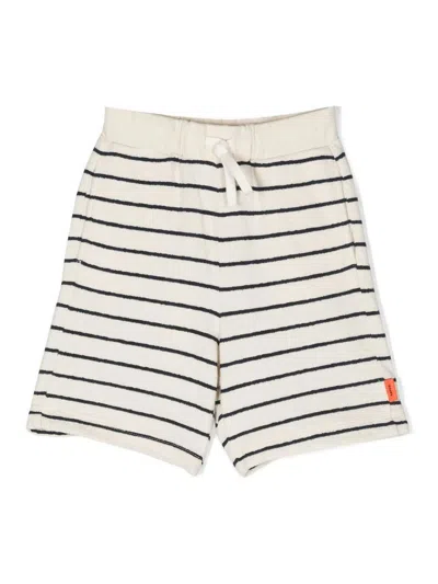 Aspesi Kids' Striped Sweat Shorts In White