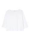 Aspesi Three Quarter-sleeve Cotton T-shirt In White