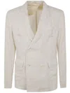 Aspesi Double-breasted Blazer Notched Lapels In Ice