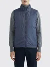 Aspesi Stand-up Collar Zip-up Vest In Blue