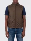 Aspesi Black Polyamide Gilet With High Collar In Brown