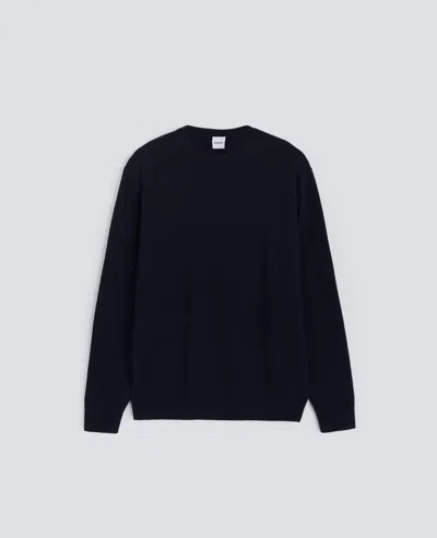 Aspesi Super Geelong Wool Crew-neck Jumper In Black