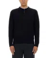 Aspesi Men's Wool Jersey In Blue