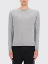 Aspesi Classic Gray Crew Neck Sweater With Ribbed Trim In Gray