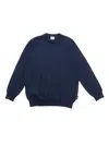 Aspesi Cotton Crewneck Sweater In Blue