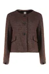 Aspesi Versatile Short Cut Jacket Pockets In Brown