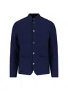Aspesi Wool Cardigan In Blue