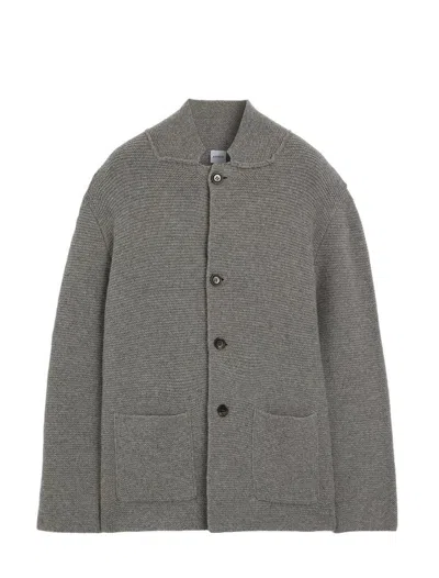 Aspesi Button Long Sleeve Sweater In Grey