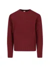 Aspesi Shetland Wool Sweater In Burgundy