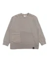 Aspesi Logo-tab Cotton Sweatshirt In Gray