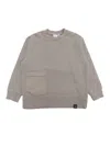 Aspesi Logo-tab Cotton Sweatshirt In Grey