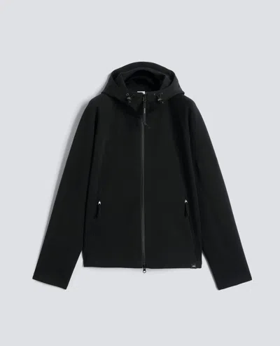 Aspesi Sweatshirt Jacket In Technical Scuba Cotton And Poly In Black
