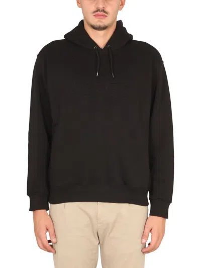 Aspesi Logo Detail Cotton Sweatshirt In Black