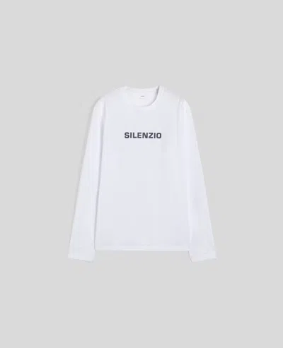 Aspesi T-shirt A Maniche Lunghe Silenzio - Bianco In White