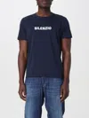 Aspesi Silenzio Crew Neck Pure Cotton T-shirt In Blue