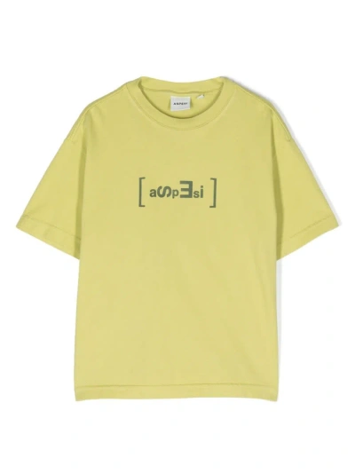 Aspesi Kids' T-shirt Con Stampa In Green