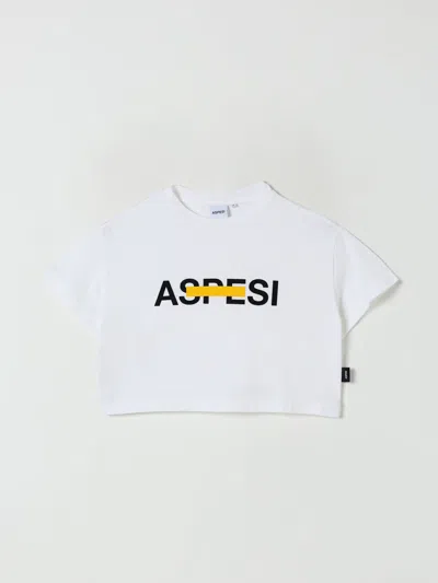 Aspesi Kids' T-shirt Crop Con Logo