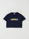 Aspesi Kids' T-shirt Crop Con Logo