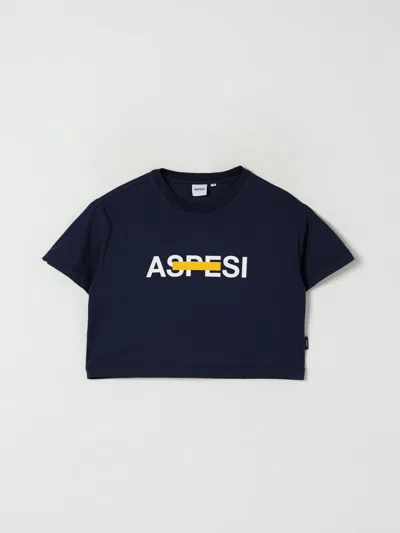 Aspesi Kids' T-shirt Crop Con Logo