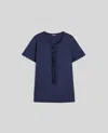 Aspesi T-shirt Girocollo In Jersey - Blu