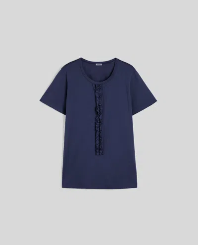 Aspesi T-shirt Girocollo In Jersey - Blu