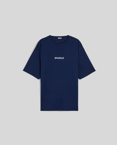 Aspesi T-shirt In Jersey Con Stampa Frontale - Blu