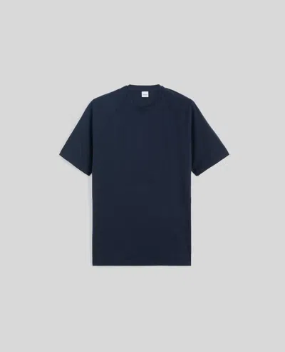 Aspesi T-shirt In Jersey Di Cotone Con Maniche Raglan - Navy
