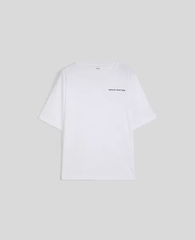 ASPESI T-SHIRT IN JERSEY DI COTONE CON STAMPA - BIANCO