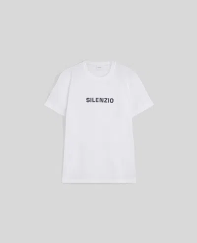 Aspesi T-shirt In Jersey Di Cotone Con Stampa - Bianco