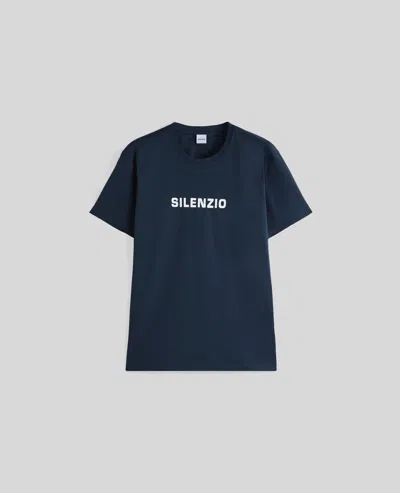 Aspesi T-shirt In Jersey Di Cotone Con Stampa - Navy