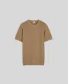 Aspesi T-shirt In Maglia Di Cotone - Nocciola In Nocciola