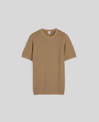 Aspesi T-shirt In Maglia Di Cotone - Nocciola