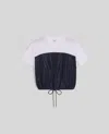 Aspesi T-shirt Kani Bimateriale - Blu In Blu