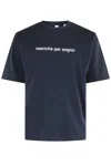 Aspesi Embroidered-text T-shirt In Blue