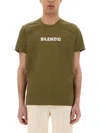Aspesi T-shirt In Jersey Di Cotone Con Stampa - Militare