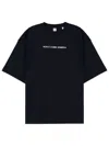 Aspesi Slogan Oversized T-shirt In Blue