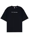 Aspesi Slogan Oversized T-shirt In Blue